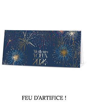 Carte de vœux FEU D'ARTIFICE